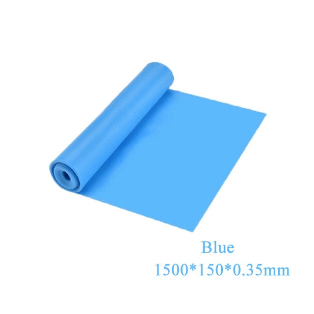 Yoga Pilates Stretch Resistance Band Exercise Fitness Training Elastic Rubber 150cm