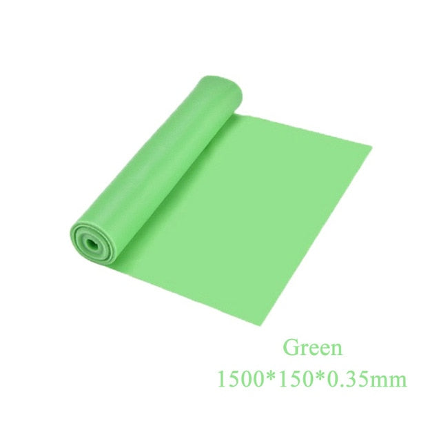 Yoga Pilates Stretch Resistance Band Exercise Fitness Training Elastic Rubber 150cm