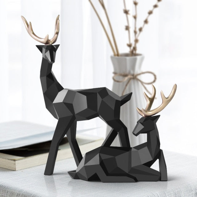 Deer Figurines Resin Sculpture - Annizon Home Essentials
