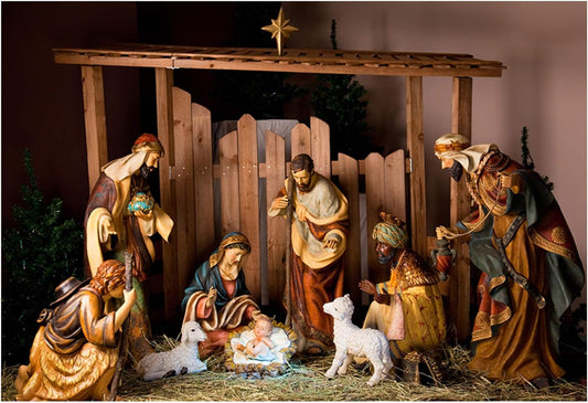 Christmas Manger Scene Photography Backdrop Background, 7 x 5FT