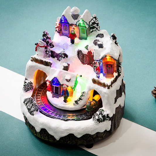 Snow Village LED Light Music Xmas Ornament
