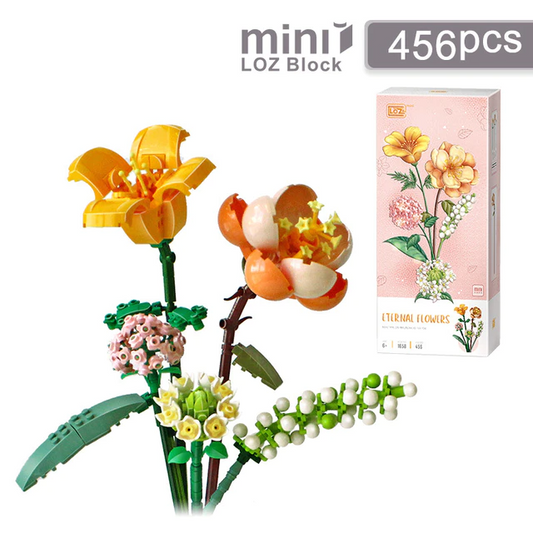 box of 456 pcs of floral building blocks