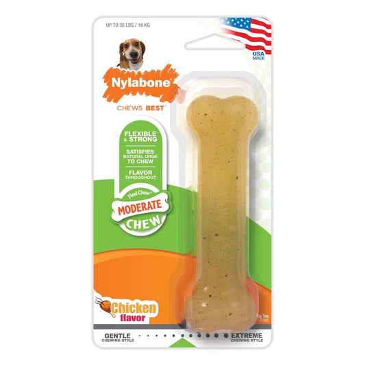 Nylabone Flex Moderate Chew Dog Toy Chicken 1ea/Medium - Up To 35 lb