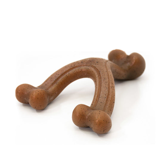 Nylabone Gourmet Style Dog Chew Toy Wishbone Bacon 1ea/SMall/Regular - Up To 25 lb