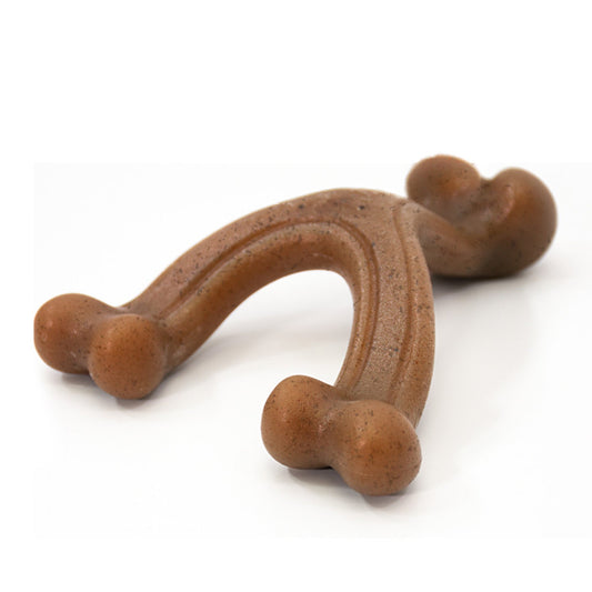 Nylabone Gourmet Style Dog Chew Toy Wishbone Bacon 1ea/Large/Giant - Up To 50 lb