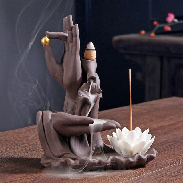 Ceramic Waterfall Incense Burner