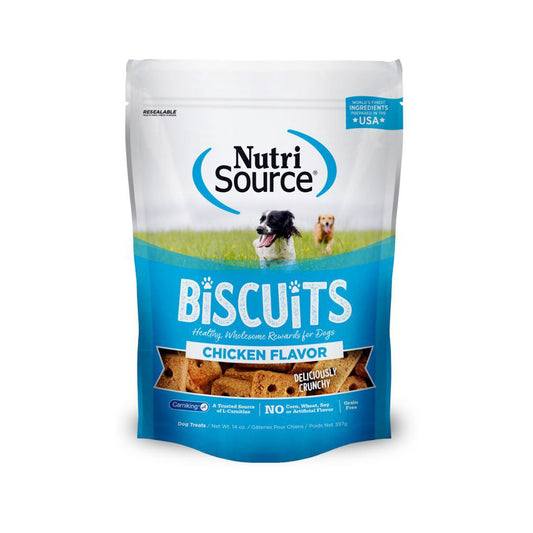 Nutrisource Dog Grain Free Biscuits Chicken 14oz,