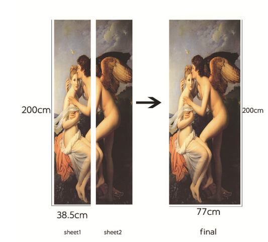 Adhesive Living Room Angel Painting Decoration