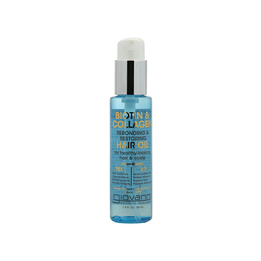 Giovanni Biotin & Collagen Rebonding & Restoring Hair Oil 1.9oz