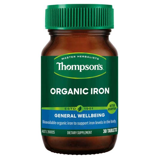 Thompson's Organic Iron 30 Tablets
