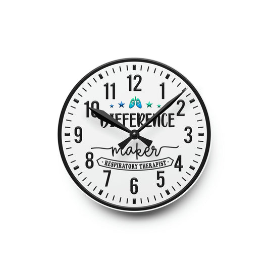 Respiratory Therapy Acrylic Wall Clock-TD Gift Solutions.com