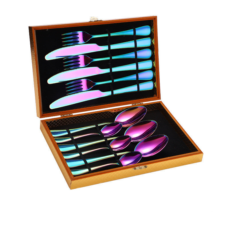 Stainless Steel Steak Cutlery Set  (Multiple Color Variants)