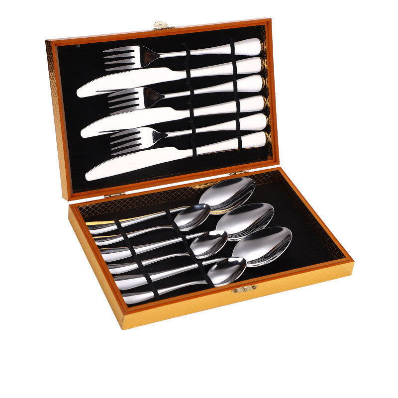 Stainless Steel Steak Cutlery Set  (Multiple Color Variants)