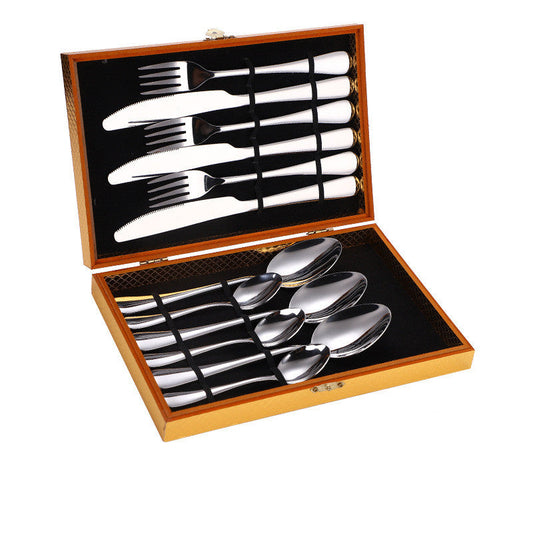 Stainless Steel Steak Cutlery Set  (Multiple Color Variants)