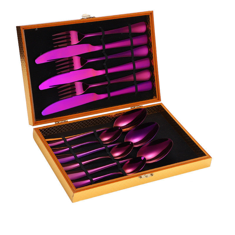 Stainless Steel Steak Cutlery Set  (Multiple Color Variants)