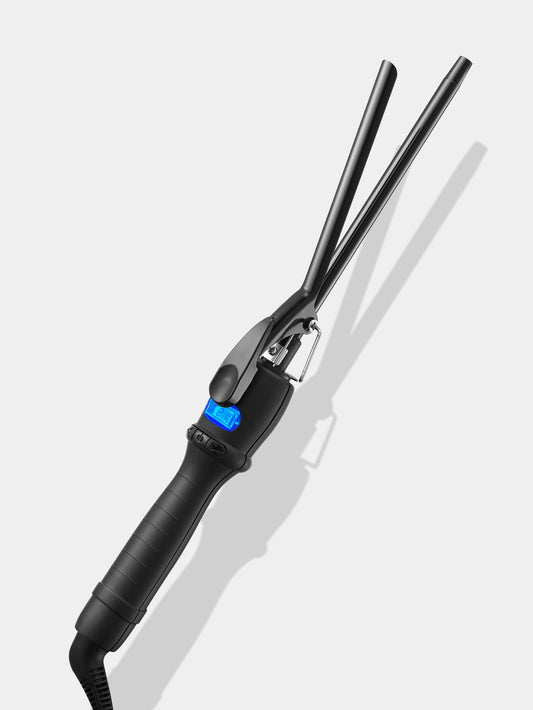9mm Ultra-fine Wool Curling Iron With Rapid Heating, Lcd Display And Adjustable Temperature, Hc-019, Suitable For Hair Salons And Home Use
