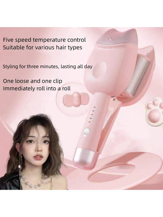 Egg Roll Hair Curling Iron For Women With Clip, Lazy Tool To Create Curls, Waves And Cake Roll Hairstyles