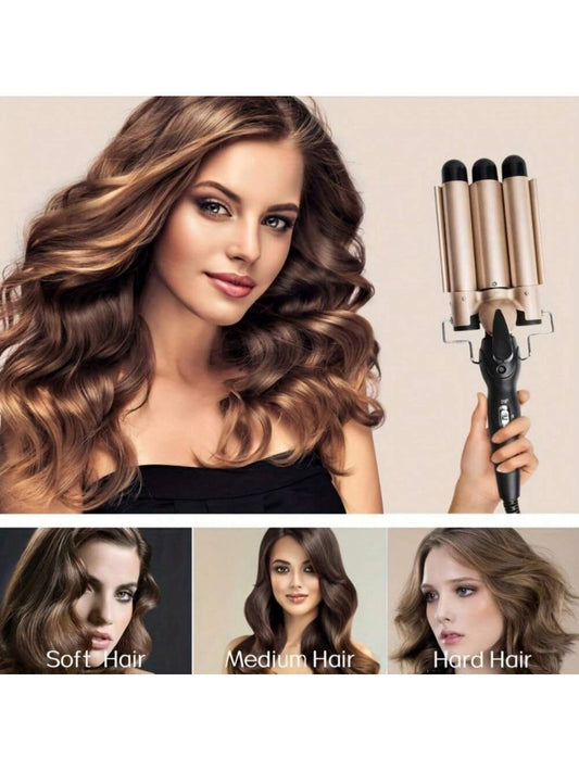1 Pc Ceramic Hair Curling Iron with 3 Barrel , PTC Rapid Heating Hair Curler, Fashion Hair Styling Tool, for All Curling Hair Types for Home Use for Beauty