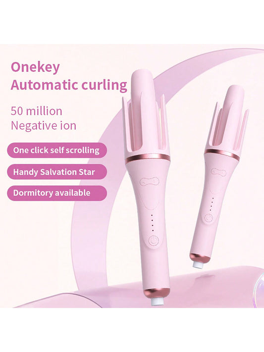 1pc Usb Rechargeable Fully Automatic Electric Hair Curler With Bi-Directional One Button Rotation, Intelligent Sensing And Anti-Hair Strangled Function, Suitable For Curling Hair