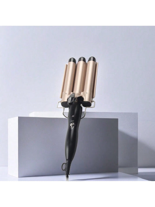1pc Triple Barrel Wave Hair Curler, 22mm Professional Curling Iron With Dual Temperature Control, Fast Heating Portable Curling Wand