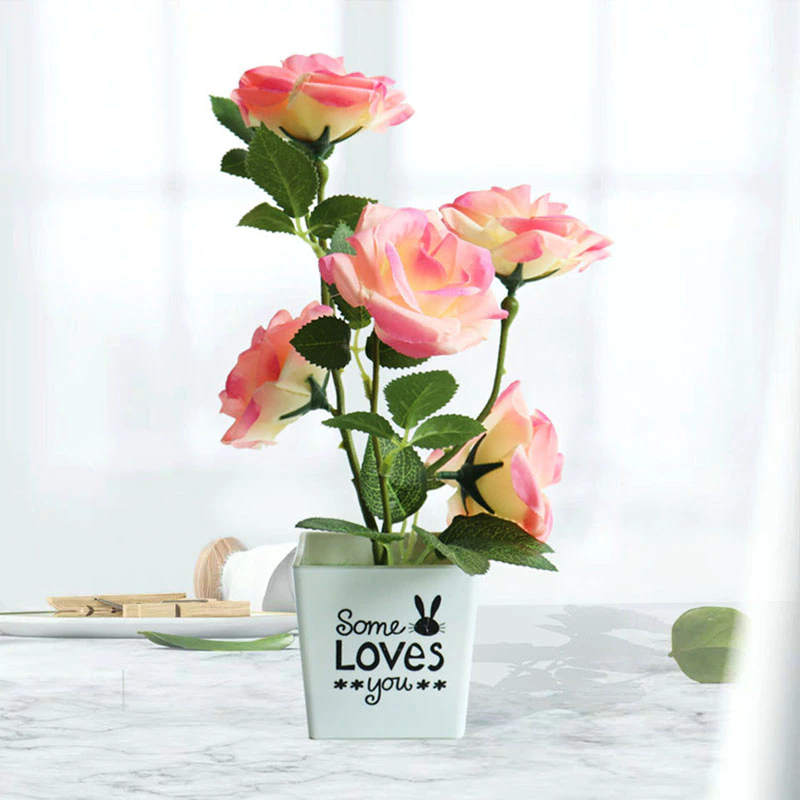 Artificial Rose Bonsai pot