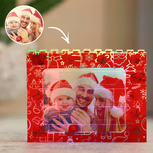 Custom Photo Building Brick Light Up Building Bricks Multicolor LED Light Brick Gift for Him - soufeelus
