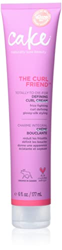 Cake Beauty Curl Friend Defining Curl Cream - Bounce Curly Hair Styling Product & Anti Frizz Control Heat Protectant for Hair Detangler – Cruelty Free & Vegan