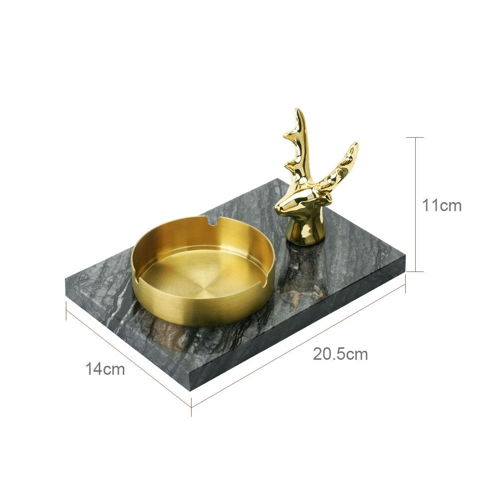 Deer Headed Marble Ashtray