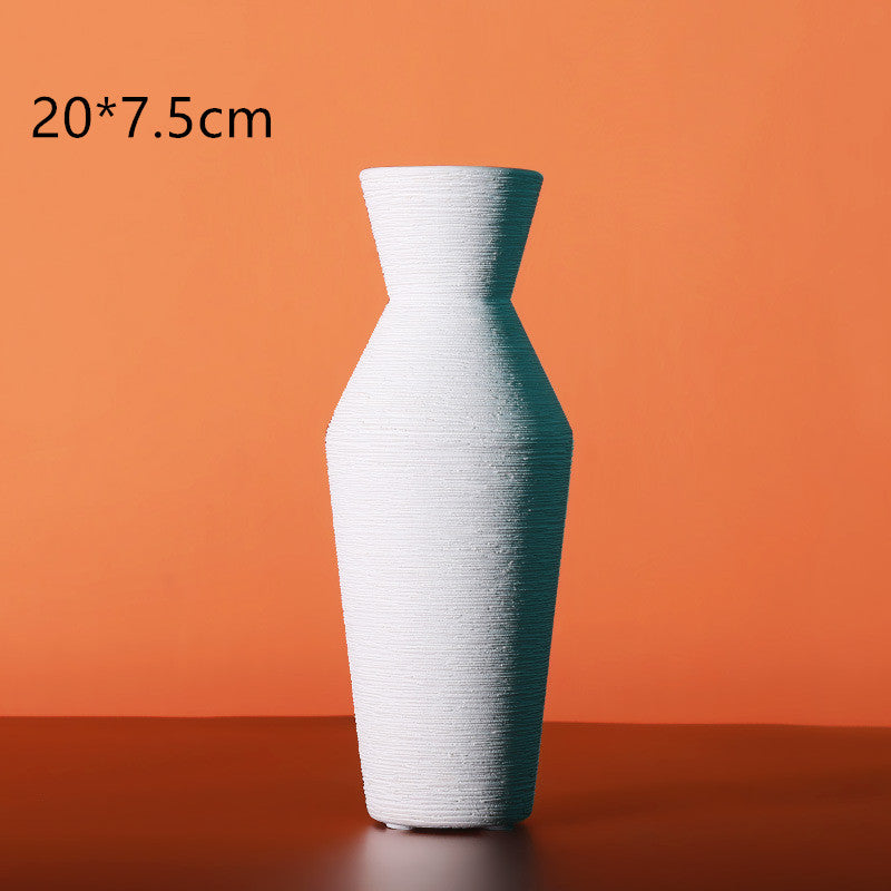 Colourful Morandi Brushed Ceramic Vase