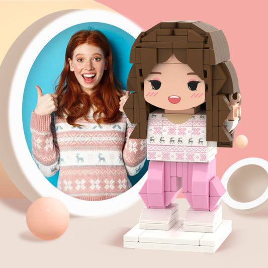 Gifts for Her Full Body Customizable 1 Person Custom Cute Brick Figures Small Particle Block Toy