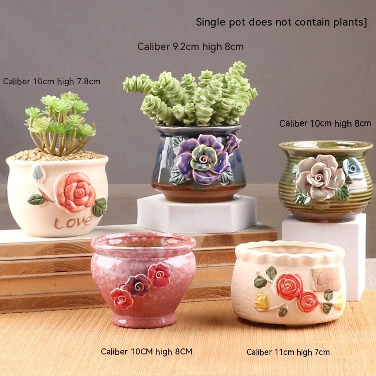 Succulent Small Flower Pot Stoneware