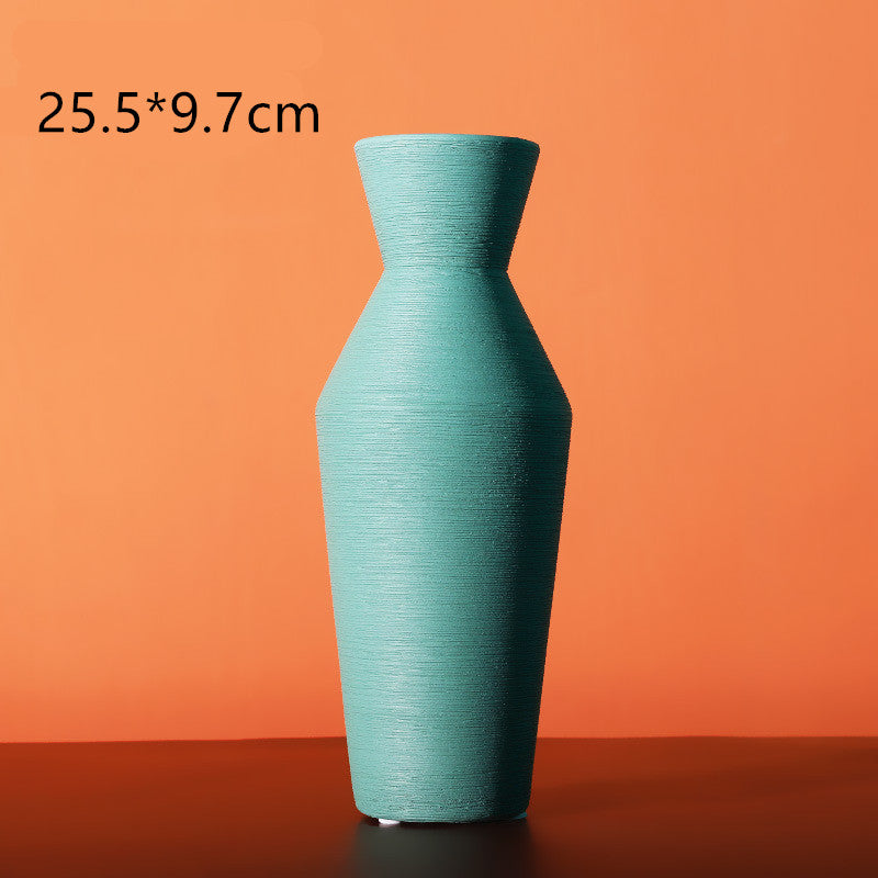 Colourful Morandi Brushed Ceramic Vase