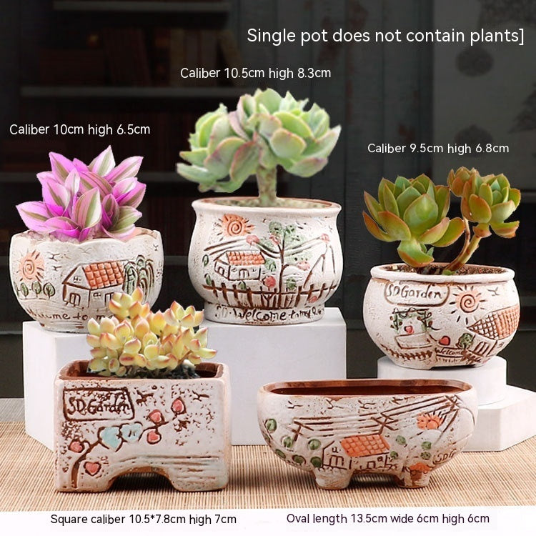 Succulent Small Flower Pot Stoneware