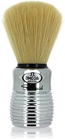 Omega S-Brush Synthetic Shaving Brush Silver 10081