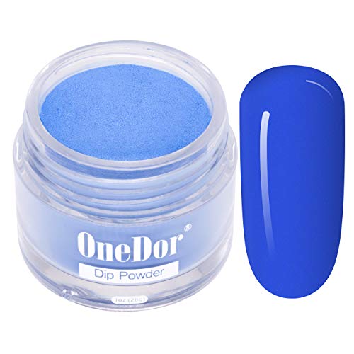 OneDor Nail Dip Dipping Powder – Acrylic Color Pigment Powders Pro Collection System, 1 Oz. (42 - Classic Blue)