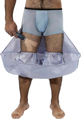 Doctox Leg Shaving Bib - Men's Hair Catcher for Shaving Legs and Trimming - Apron - Non Stick Shaving Beard Cape - Grooming Gifts for Husbands and Fathers