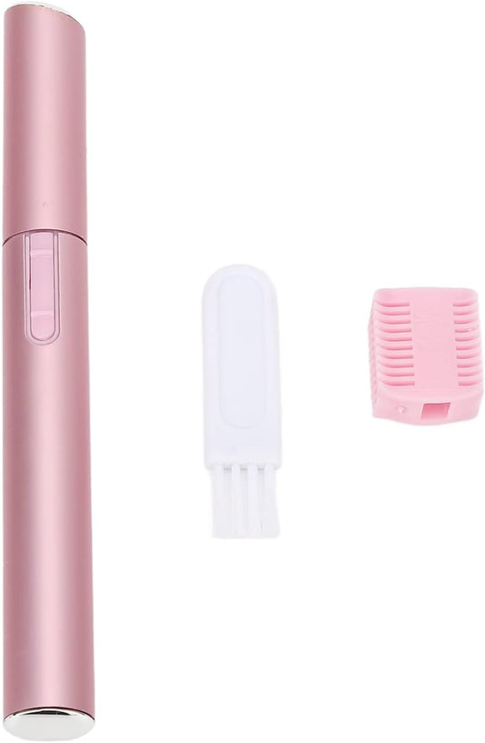 EVTSCAN Eyebrow Trimmer,Eyebrow Trimmer Aluminum Mini Electric Portable Pink Gentle Facial Hair Remover for Women