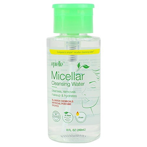 Epielle Micellar Cleansing Water | Cleansing and Makeup Remover | For All Skin Types | Gently Removes Makeup to Cleanse Skin | 8 Fl Oz (1 Pack) | Valentine's Gift For Her