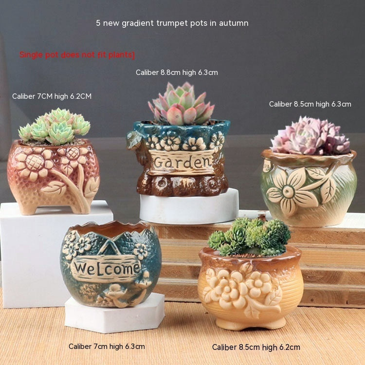 Succulent Small Flower Pot Stoneware