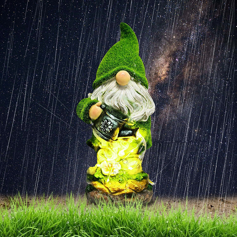 Creative Outdoor Solar Decorative Lamp Garden Crafts Resin Statue Ornaments GArden Decor
