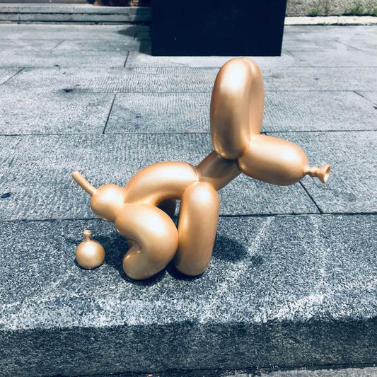Balloon Dog Poo Resin Animal Sculpture