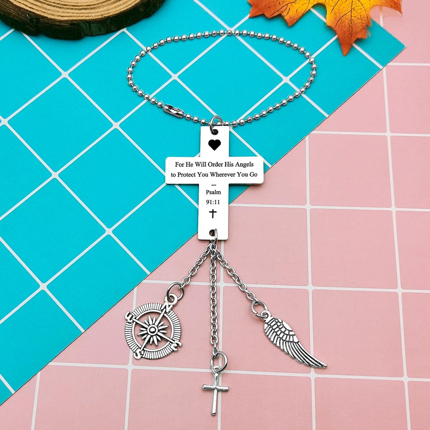 Bible Verse Religious Car Hanging Ornaments for Home Vehicle Religious Decor