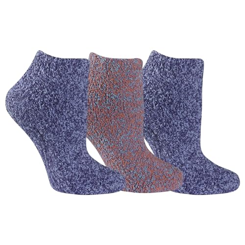 Dr. Scholl's Womens Low Cut Soothing Spa - Lavender & Vitamin E Infused 2 3 Pair Packs Bottom Grippers Sock, Blue, Pink/Blue, 4-10 US