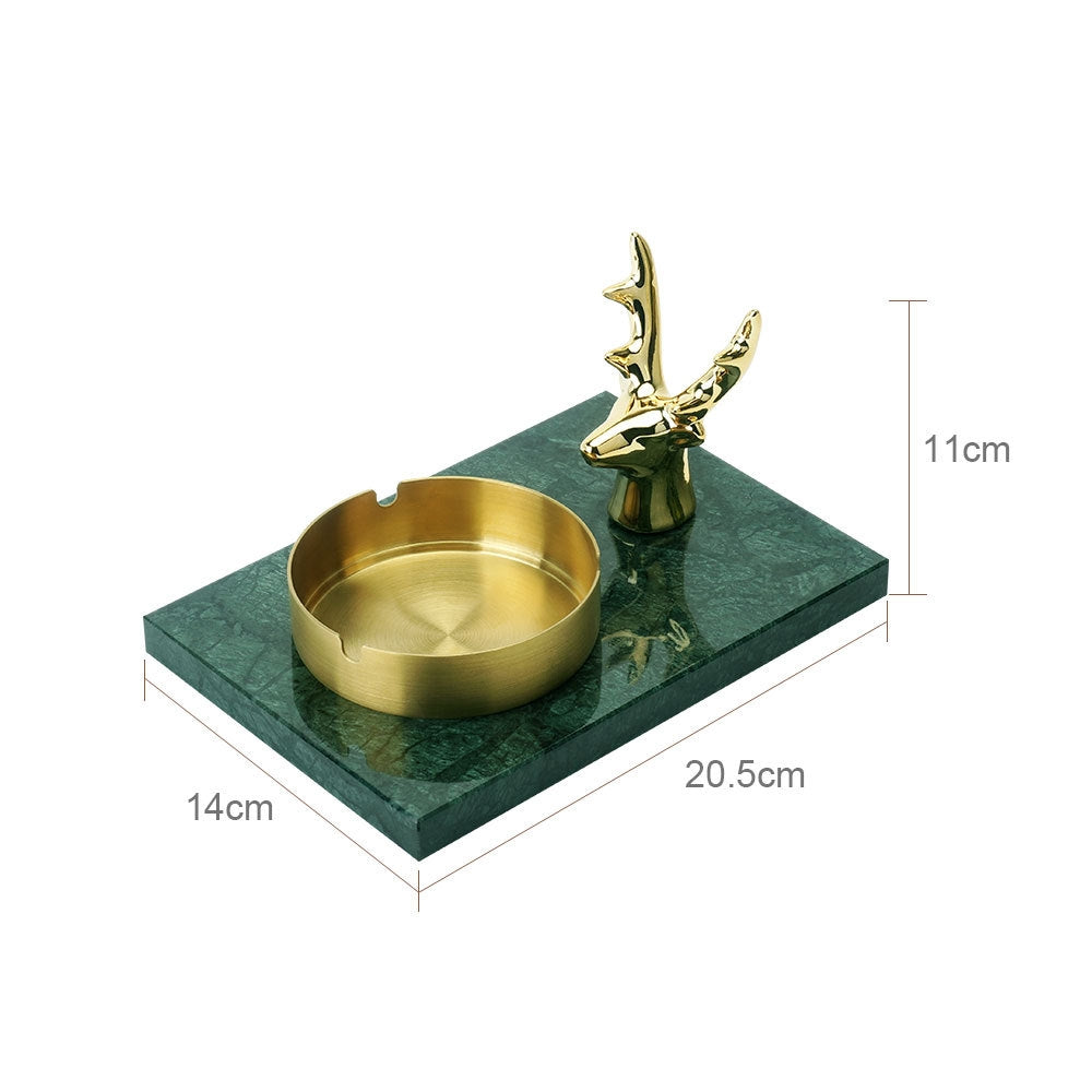 Deer Headed Marble Ashtray