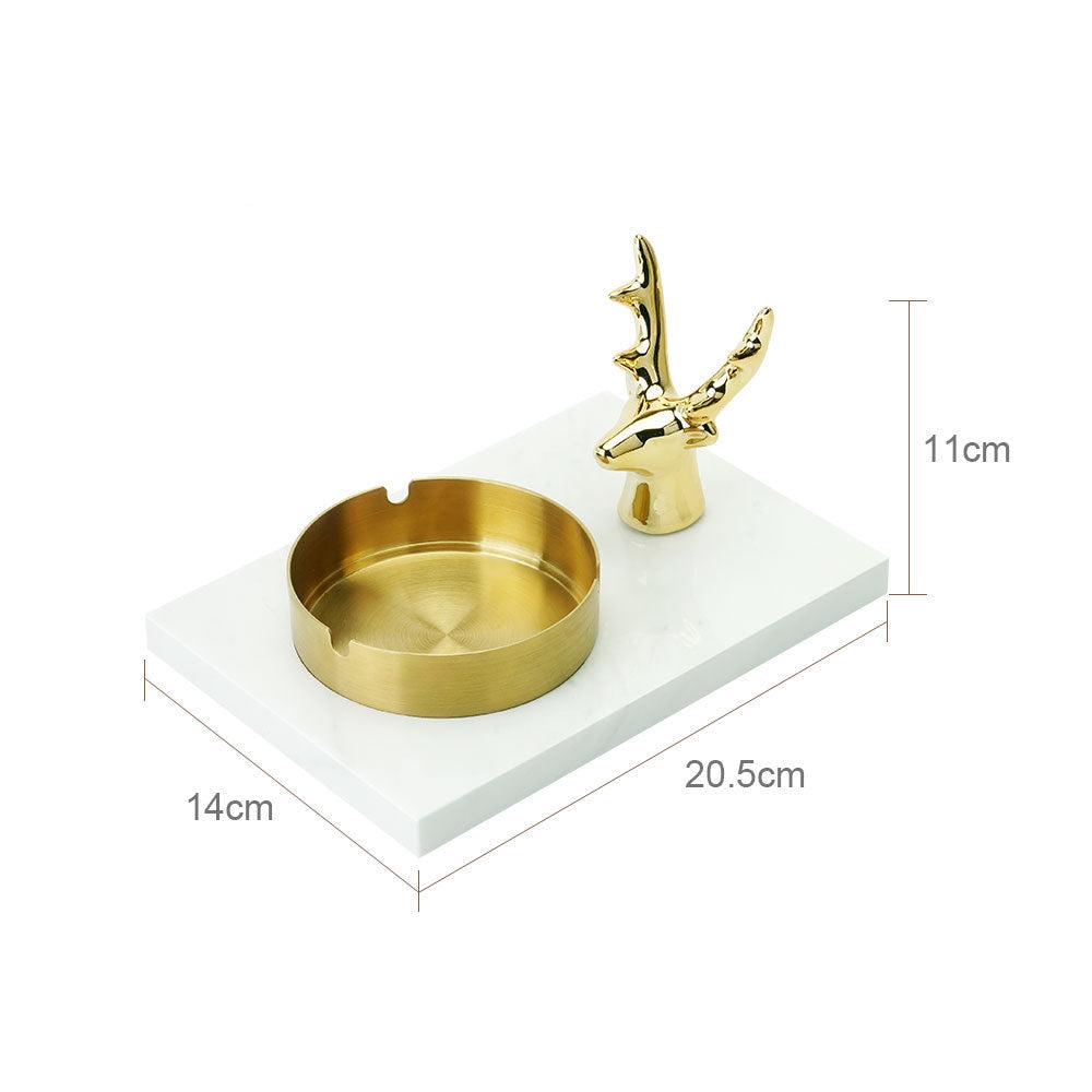 Deer Headed Marble Ashtray