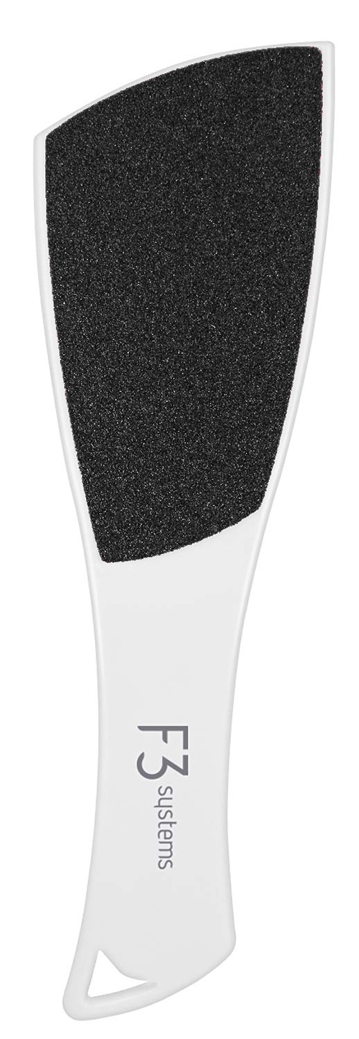 F3 Systems S-Line Emery Foot file, Colossal Double-Sided Pedicure Tool, Effective for Cracked Heel, Ergonomic Design for Easy Grip