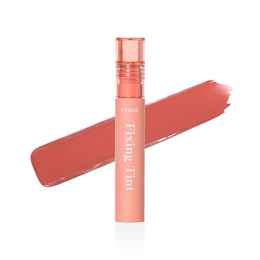 ETUDE Fixing Tint #03 Mellow Peach | Long Lasting High Pigmented Liquid Lipstick |Waterproof Lightweight Matte Finish Lip Stain| Full Coverage