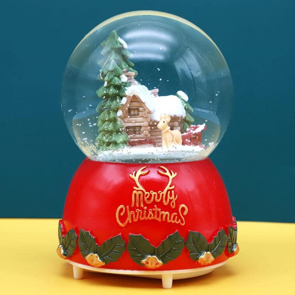 Snow village Christmas Crystal Ball Music Luminous Decoration