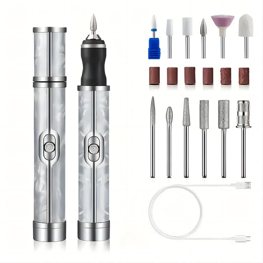 Portable Electric Nail Drill, Compact Electrical Professional Nail File Kit for Acrylic, Gel Nails, Home and Salon Use Manicure Pedicure Polishing Tools