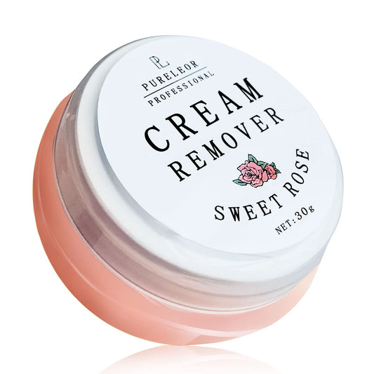 Eyelash Extensions Remover Cream 30g,Low Irritation Fast Action Lash Extension Adhesive Remover for Sensitive Eyes(Sweet Rose)